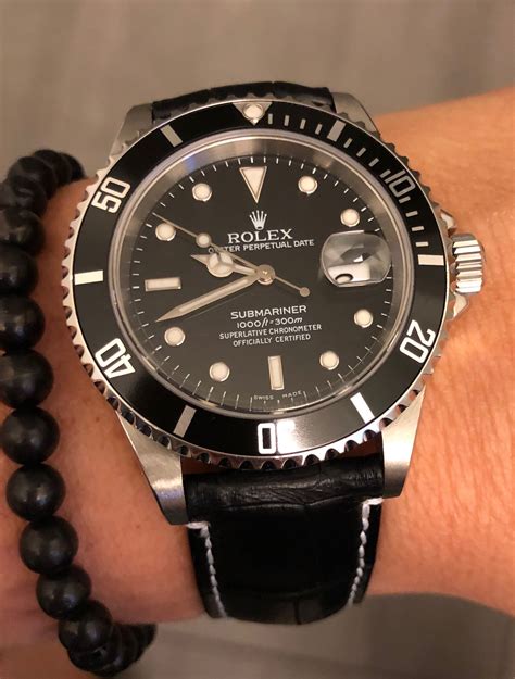 leather rolex|rolex submariner leather.